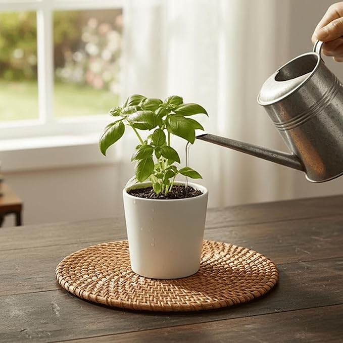 Trivets for Hot Dishes - Woven Rattan Trivets Hot Pads for Dinning Table,Kitchen Heat Resistant Straw Dish Coasters Placemats Pot Holder (Dia. 11.8 Inch 2 Pieces)