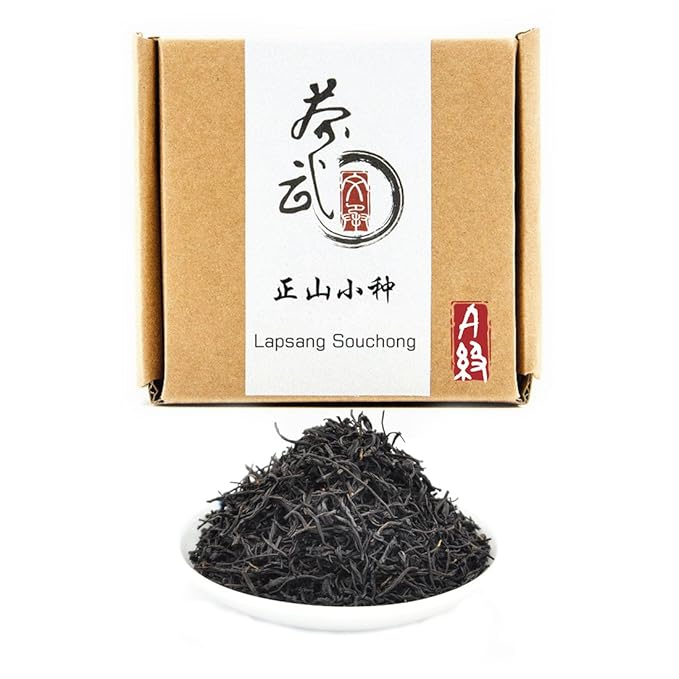 ChaWuWarmSun [A] Lapsang Souchong Black Tea,No Smokey Taste,3.5oz/100g,Loose Leaf Tea,Chinese KongFu Cha