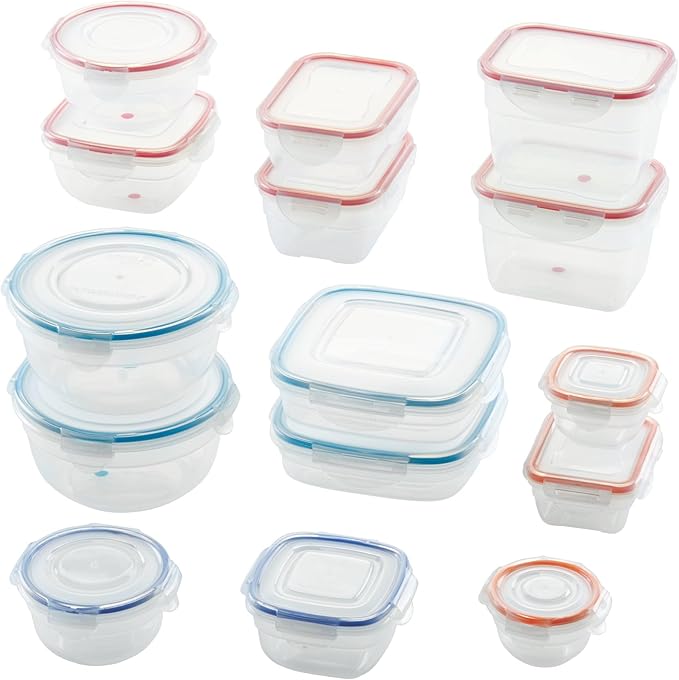 LocknLock 30-Piece Color Matching Food Storage Container Set