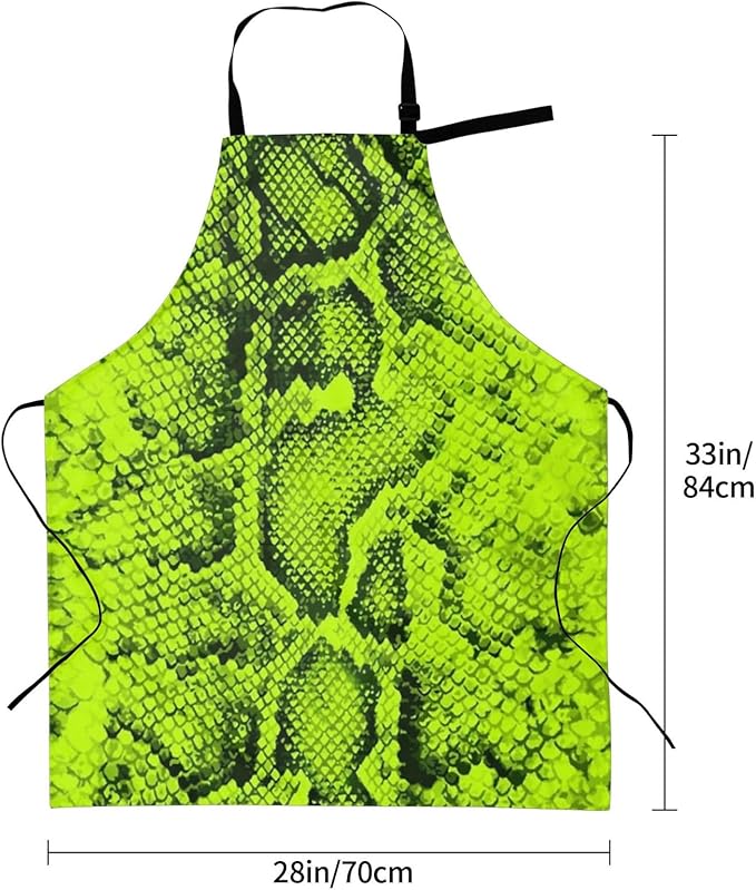 Snakeskin Aprons Cool Aprons with Pockets and Adjustable Mens Apron for Gardening Cooking Kitchen