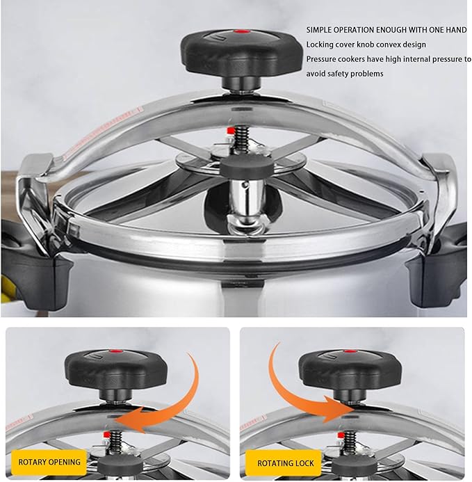 FOSA Aluminum Pressure Cooker, Home Pressure Cooker Aluminium Alloy Cookware Pressure Canner, Large Capacity Stovetop Pressure Cooker Rice Grain Pressure Cooker, 5L
