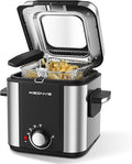 Electric Deep Fryer, 1.5 Liters Oil Capacity, Small Deep Fryer with Basket, Cool Touch Sides, Nonstick