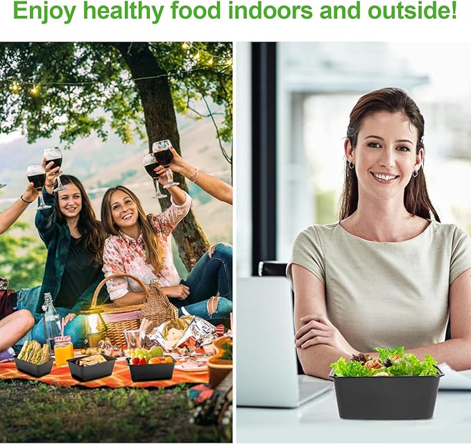 50Pack 32oz Meal Prep Containers Reusable with Lids, 1-Compartment Food Storage for Lunch or Takeaway, Plastic Disposable Bento Box To Go Take Out, Microwave Freezer Dishwasher Safe