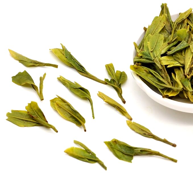 ChaWuWarmSun [S] LongJing Green Tea,3.5oz/100g,Chinese Dragon Well Green Tea Loose Leaf