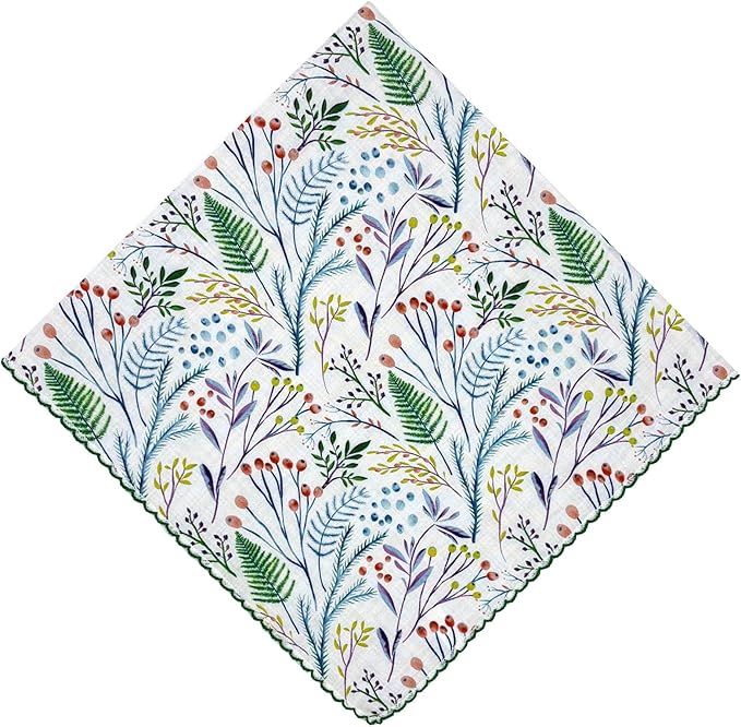 21x21 inches 100% Cotton Bandana for Women - Soft Square Scarf, Multi-Purpose Head Covering, Hair Bandana