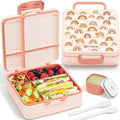Fimibuke Bento Lunch Box for Kids, Leak Proof Toddler Bento Box with 4 Compartments BPA Free Dishwasher Safe Lunch Container with Utensils, Ideal Portion Sizes for Ages 3-12 Girls Boys for School