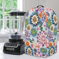 Colorful Flowers Blender Covers for Kitchen Food Processor Cover Dust Washable Foldable Coffee Appliance Cover Universal Design with Top Handle