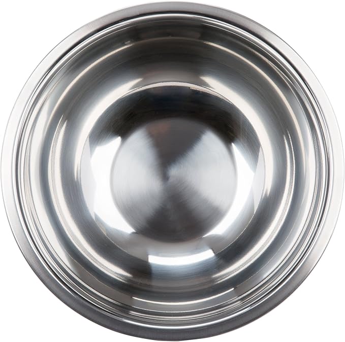 Betolla 4 Quart Stainless Steel Mixing Bowl – Medium Weight Flat Base Prep Bowl with Polished Mirror Finish for Baking, Cooking & Food Prep