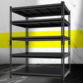 Utility Garage Shelves Heavy Duty - 48''W 2,800Lbs Steel Metal Industrial Storage Shelving Rack Units Adjustable 48" W x 18" D x 78" H 5 Tier Black