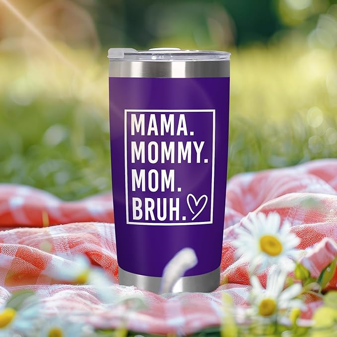 TEEZWONDER Christmas Birthday Gifts for Mom from Daughter Son - Stainless Steel Insulated Coffee Tumbler with Lid 20 oz - Gifts Ideas for Mother Mama Grandma, Funny Tumblers for Women