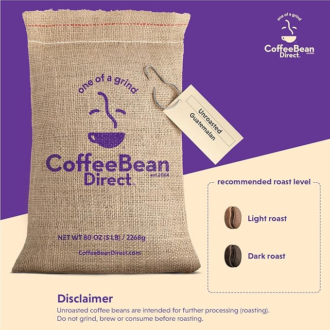 Coffee Bean Direct Unroasted Guatemalan, 5 Pound (Pack of 1)