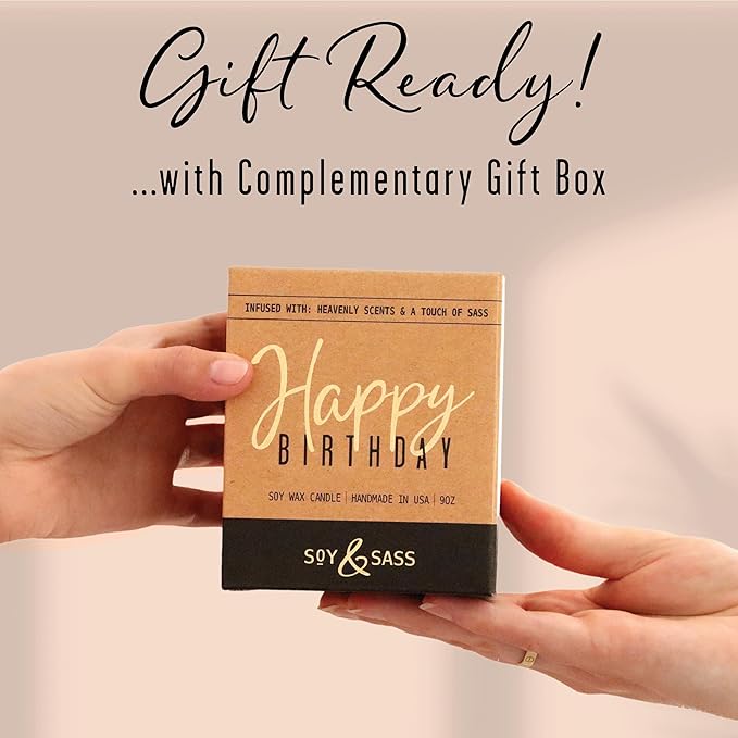 Soy and Sass 21st Birthday Jar Candle - 'Limited Edition 2004' Champagne on Ice Scent, 9oz Reusable Jar, 50Hr Burn, Made in USA