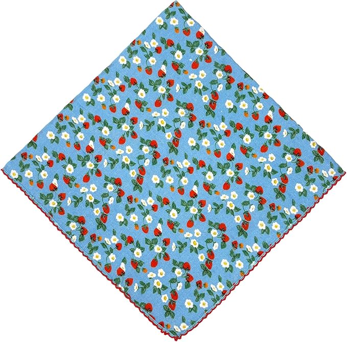 21x21 inches 100% Cotton Bandana for Women - Soft Square Scarf, Multi-Purpose Head Covering, Hair Bandana