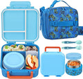 Kids Lunch Box Set with Bento Box, 9oz Stainless Steel Thermos & Insulated Lunch Bag – Hot & Cold Leakproof Lunch Container with Utensils for School & Travel