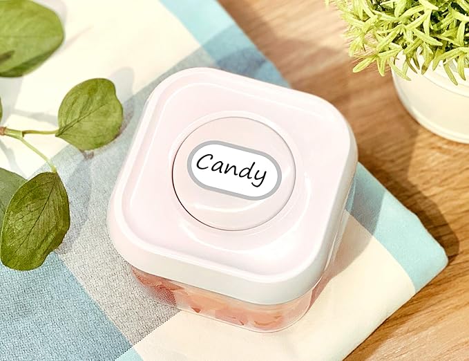 CHUBBIEE Removable Waterproof Food Labels, Write-on Kitchen Labels for POP Food Storage Containers, Jars and Home Organization, Pantry & Spice Sticker, Pack of 64