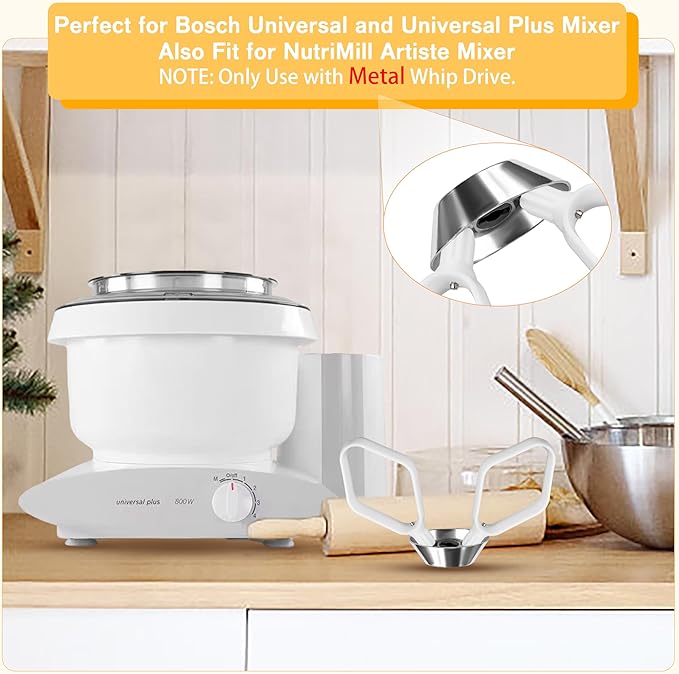 Mixer Cookie Paddles for BOSCH Universal and Universal Plus Stand Mixers Attachments Cake Paddles Replacement Parts (2 Pack)