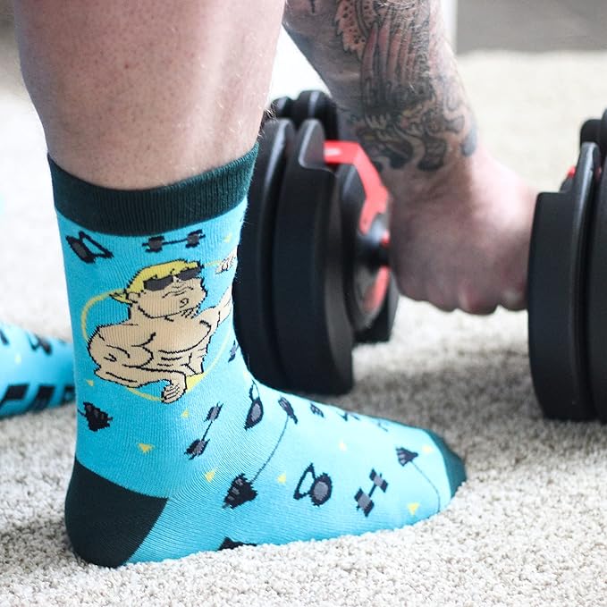 Lavley Funny Socks for Sports Fans and Players - Cool Novelty Gifts for Men, Women, & Teens