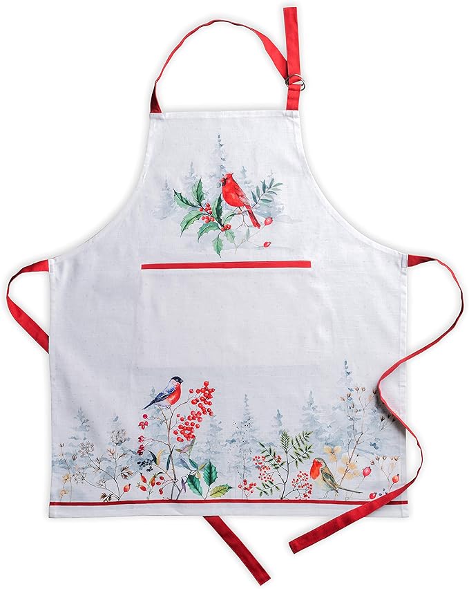 Maison d' Hermine 100% Cotton Apron for women with Pocket Kitchen Chef Apron for Men Cooking Gardening Server Waitress