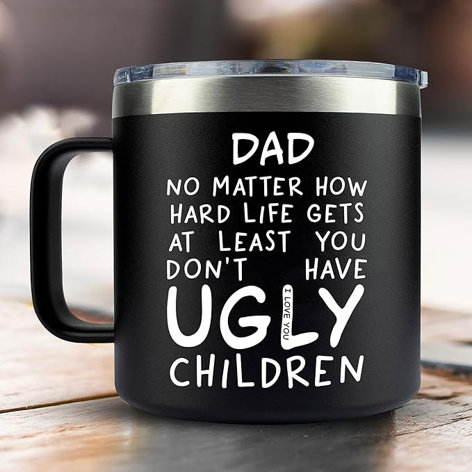Christmas Gifts for Dad, Men - Gifts for Dad from Daughter, Son - Dads Birthday Gift Ideas, Happy Birthday gifts for Dads, Fathers - Best Dad Ever Gift, Present for dads - 14 Oz dad Mug