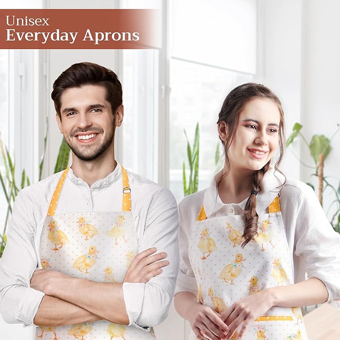 Maison d' Hermine 100% Cotton Apron for women with Pocket Kitchen Chef Apron for Men Cooking Gardening Server Waitress