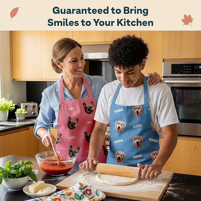 Winslow & Brody Custom Photo Aprons - Ships Next Day - USA Made - Gift for Loved Ones - Chef Apron for Women and Men