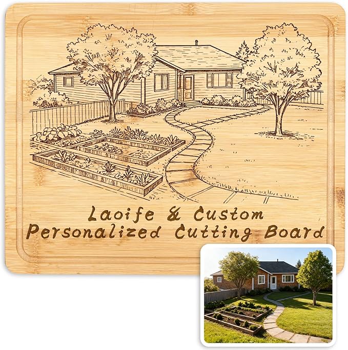 Personalized Cutting Board With Your Nmaes Date- Custom Cutting Boards Wood Engraved, Customized Wedding Gifts For Christmas, Wedding, Anniversary, Engagement, Housewarming