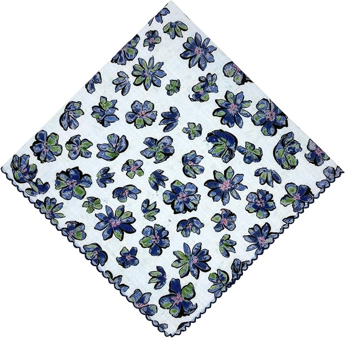 21x21 inches 100% Cotton Bandana for Women - Soft Square Scarf, Multi-Purpose Head Covering, Hair Bandana