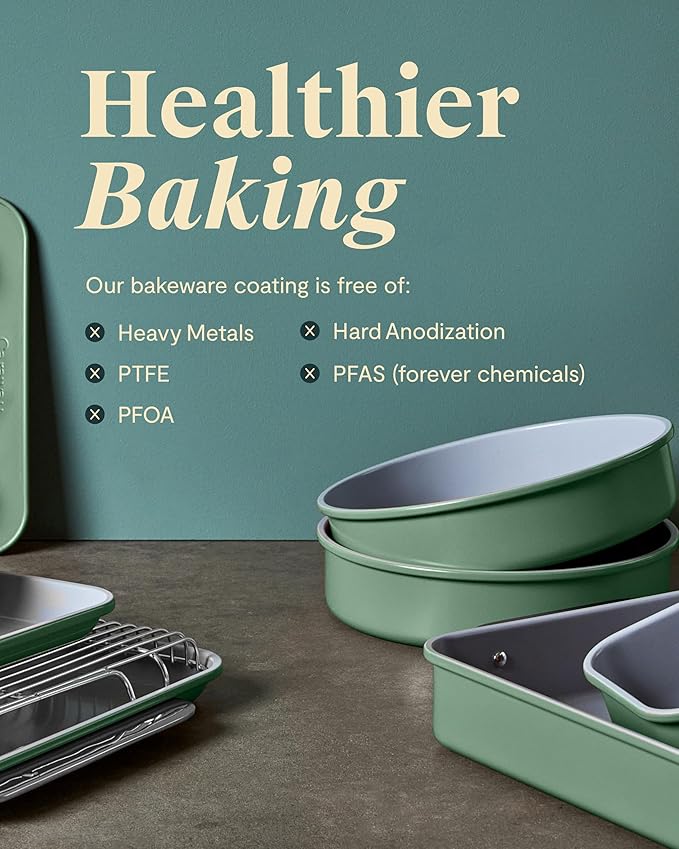 Caraway Non-Stick Ceramic Baking Sheet - Naturally Slick Ceramic Coating - Non-Toxic, PTFE & PFOA Free - Perfect for Baking, Roasting, and More - Large (18" x 13") - Cream