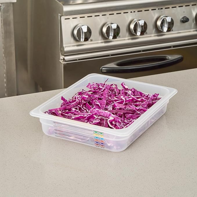 Restaurantware Food Storage Container 1 Pack of 12.7 x 10.3 x 2.5 Inches Plastic Stackable Storage Box White Reusable Label Container Dishwasher Safe For Restaurants And Kitchens