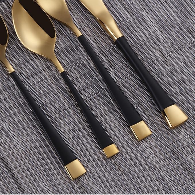 Blue-Gold Silverware ZILNEHZ Flatware Set for 8 Stainless Steel Cutlery Set Elegance Luxury Tableware Set Forks and Spoons Utensil Sets for Home Restaurant Dishwasher Safe