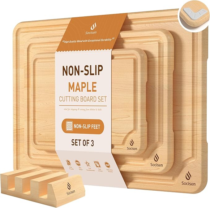 Cutting Board Wood Chopping Board Double Sided Charcuterie Boards Serving Board Kitchen Essential House Warming Hostess Host Gift Serving Tray for Christmas Wedding Birthday Anniversary Lavender