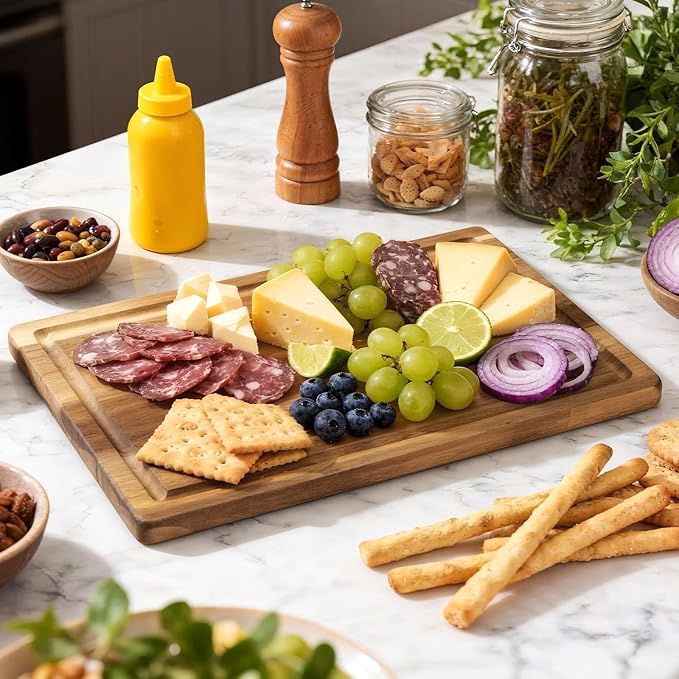 Personalized Acacia Wood Cutting Board - Laser Engraved Custom Board,Print in USA,Customizable Acacia Wood Cutting Board Eco-Friendly Wood,Gift for Wedding, Housewarming,Christmas