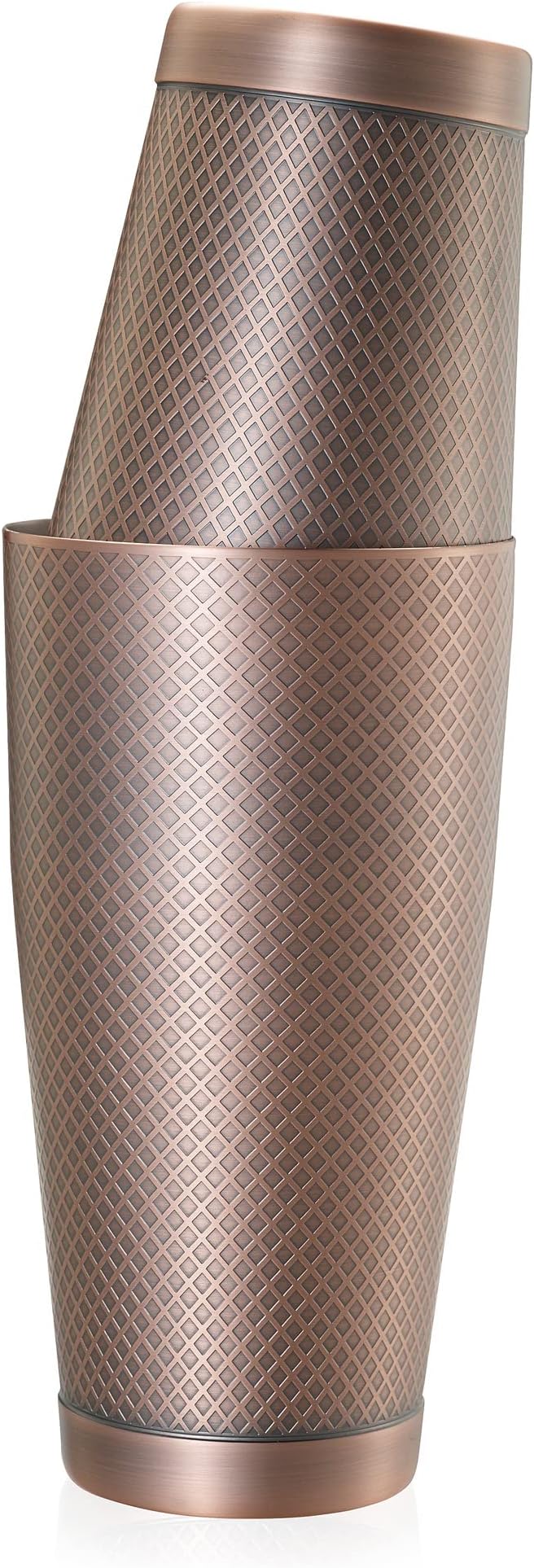 Barfly Diamond Lattice Shaker Set, Antique Copper