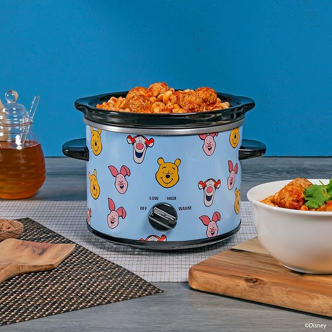 Uncanny Brands Disney Winnie the Pooh and Friends 2qt Slow Cooker - Small Kitchen Appliance