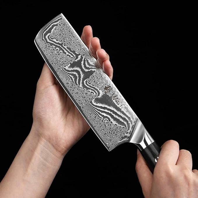 Wakoli Nitoko Nakiri Knife – 6.7-Inch Professional Damascus Vegetable Knife | 67-Layer VG10 Core Steel Blade | Ergonomic G10 Handle | High-Performance Kitchen Knife in Gift Box