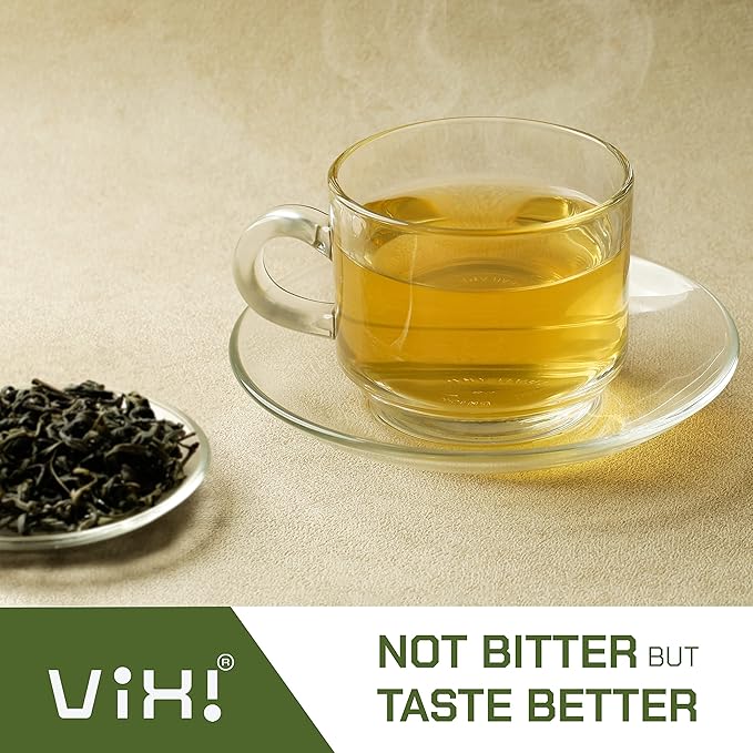VIXI Green Tea Loose Leaf, (16.00 Oz), Vietnam's Mountain Tea, Caffeinated, Dried Whole Full Large Leaves, 100% Natural, Perfect for Hot and Cold Brew