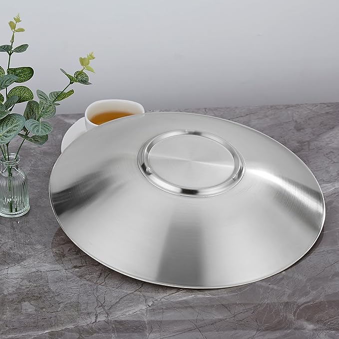 SANQIAHOME 18/8 Staniless Steel Large Serving Bowls,31cm/12.2 in,mixing-bowls pasta-bowls salad-bowls Silver