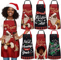 6 Pcs Christmas Aprons for Women Xmas Tree Aprons with Pockets Vintage Adjustable Baking Supplies for Adults