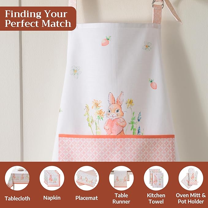 Maison d' Hermine 100% Cotton Apron for women with Pocket Kitchen Chef Apron for Men Cooking Gardening Server Waitress