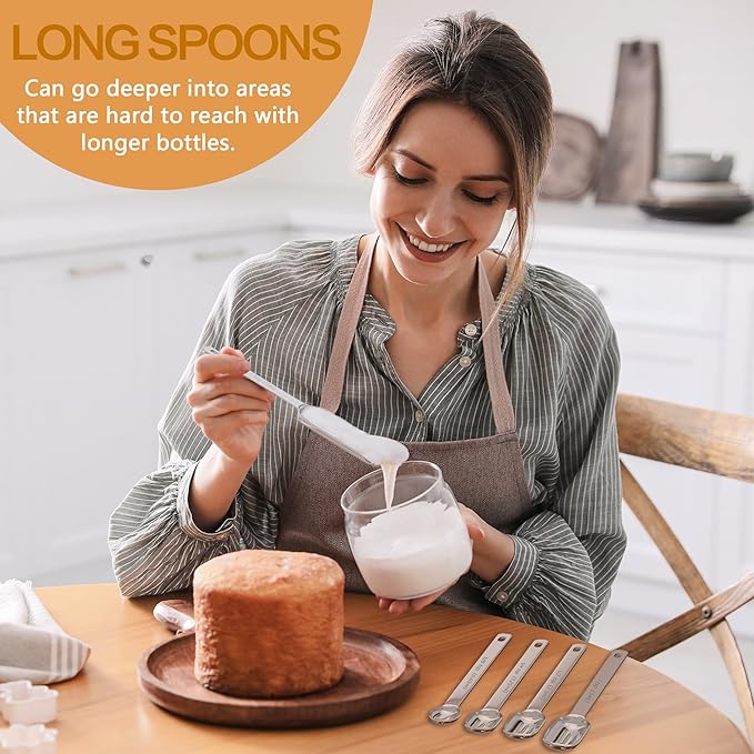 Stainless Steel Measuring Cups & Spoons Set for Cooking and Baking, Nesting Measuring Cups Measuring Spoons for Measuring Dry or Liquid Ingredients, Kitchen Gadgets, 13Pack