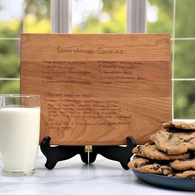 Blue Ridge Mountain Gifts Personalized Laser Engraved Recipe Cutting Board - Wood Cutting Board - Custom Gift for Dad - Great as Wedding Gifts, Christmas Gift, Mother In Law Gifts, Marriage Gifts