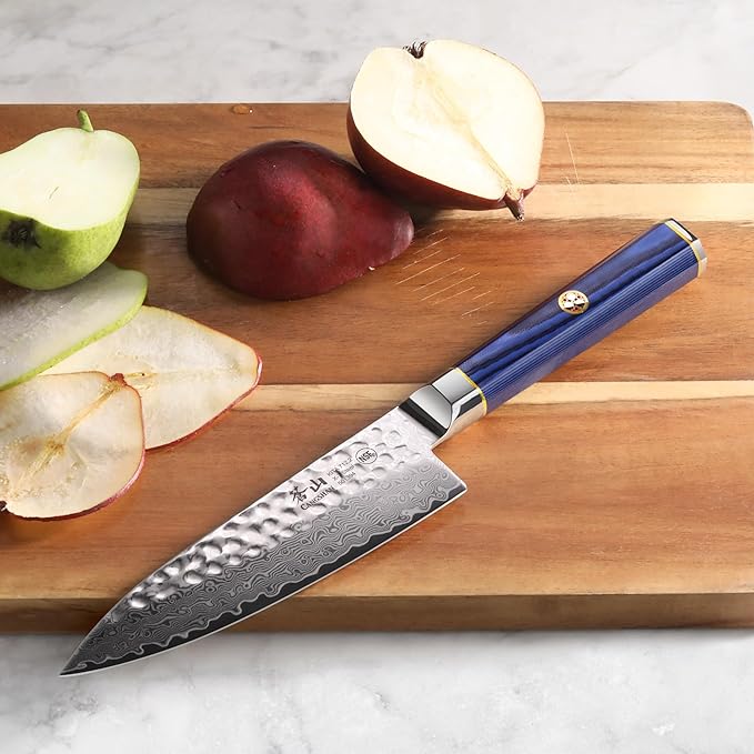 Cangshan KITA Series 2-Piece Starter Knife Set (6" Chef + 3.5" Paring) With Ash Wood Box, High Carbon X-7 Damascus Steel, 501523 (2pc)