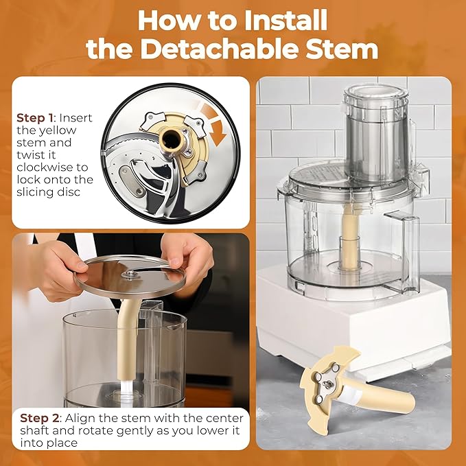 Replacement Parts DLC-839ATX-1 Compatible with Cuisinart 11 Cup Food Processors, Replacement Detachable Stem Compatible with DFP-11, DLC-2011, DLC-8S, DLC-8SY,DLC-2011CHBY,DLC-14,DFP-14BCNY