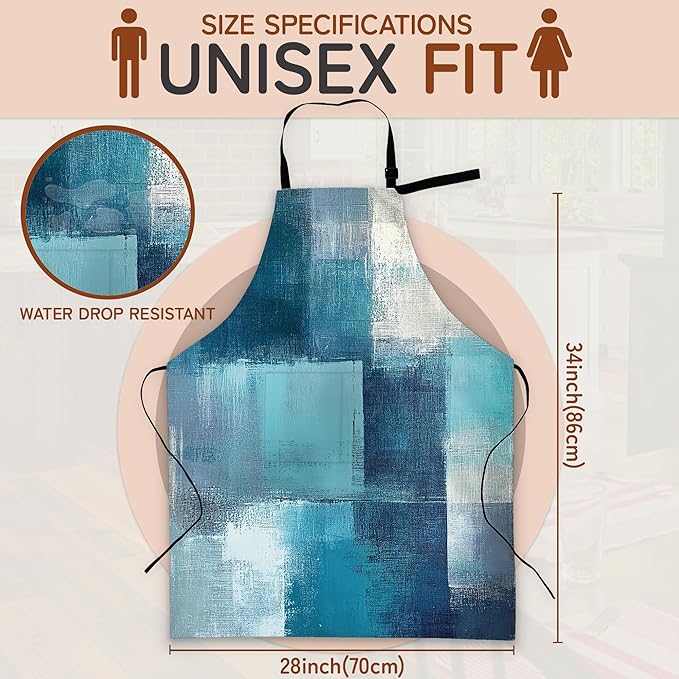 Apron with Pockets for Women, Adjustable Kitchen Cooking BBQ Chef Apron, Gifts for Mom Birthday, or Holidays
