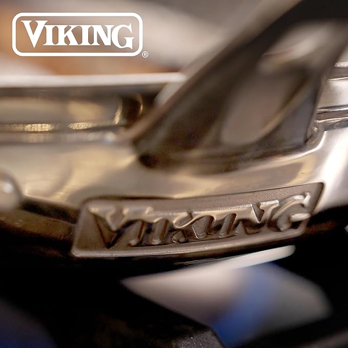 Viking PureGlide Pro 3-Ply Nonstick Frying Pan, Made without PFAS, 12-Inch Induction Cookware, Metal Utensil Safe Titanium Nonstick Surface, Oven Safe to 600F