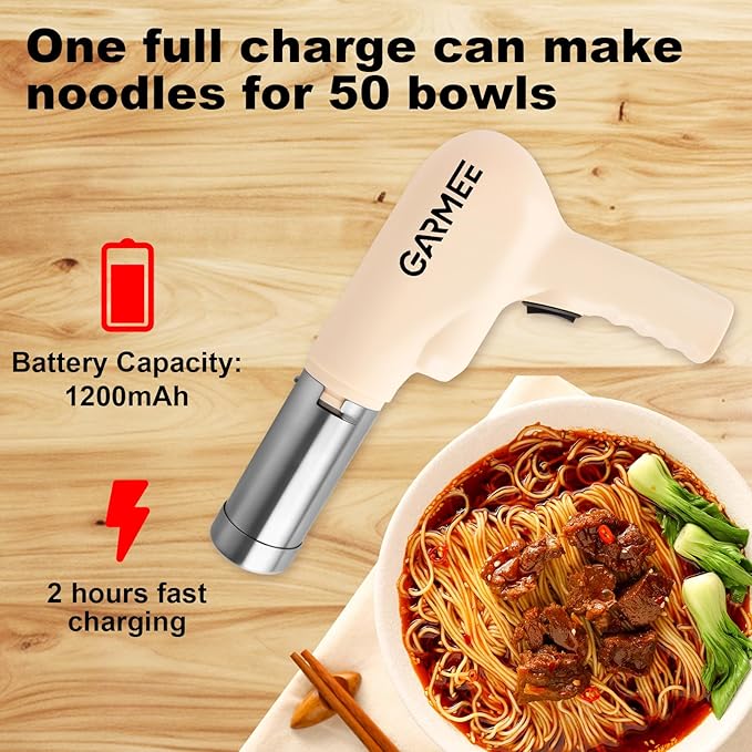 Electric Pasta Maker Machine Noodle Maker - Automatic Spaghetti Maker Pasta Roller Kitchenaid Attachment All-in-One Cordless Homemade Pasta Machine