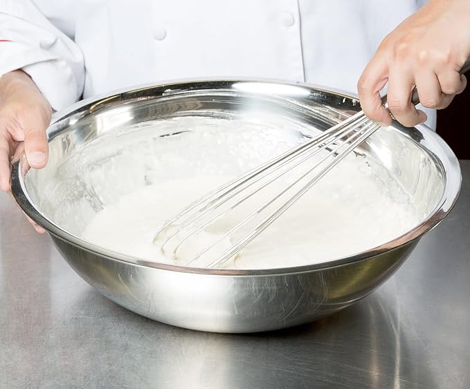 Betolla 13 Quart Stainless Steel Mixing Bowl – Medium Weight Flat Base Prep Bowl with Polished Mirror Finish for Baking, Cooking & Food Prep