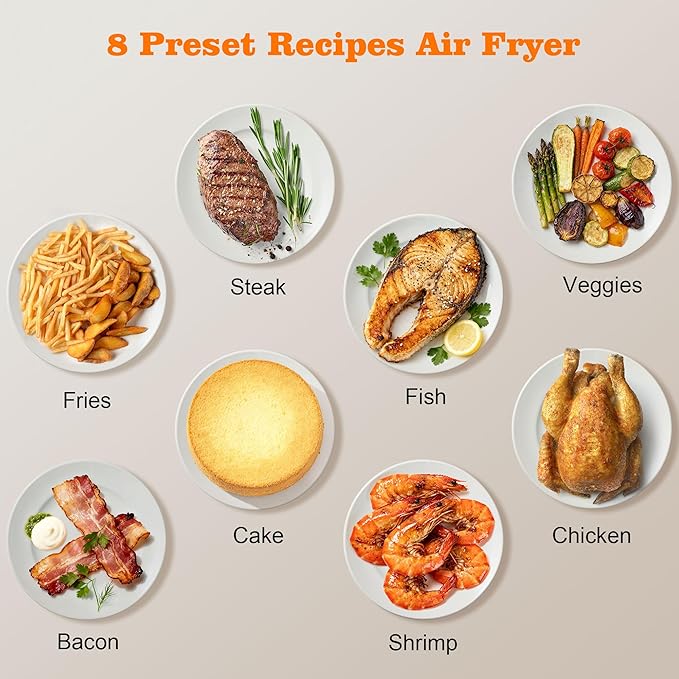 12QT Large Dual Basket Air Fryer with Viewing Window and 50pcs Paper Liners, 10-in-1 Digital Touchscreen Double Zone Air Fryers, SyncCook to Bake,Roast,Reheat,Broil, Nonstick Dishwasher Safe