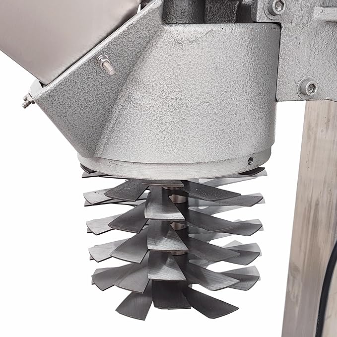 TECHTONGDA Fruit Vegetables Grinder Crusher Tomato Paste Making Machine Commercial Food Processor Chili Ginger Garlic Chopper 220V with Inlet Dia 8.27 Inch for Crushing Grinding Fruits & Vegetables