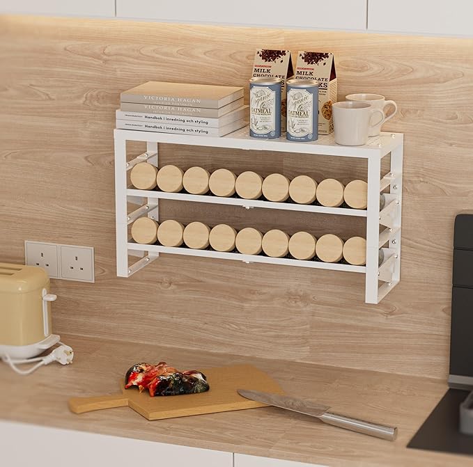 Expandable Metal Spice Rack – Adjustable, Durable, and Space Saving